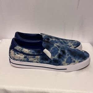 NIKE COURT LEGACY SLIP-ON SNEAKERS TRAINERS MEN SHOES TIE-DYE BLUE SIZE 13 NEW